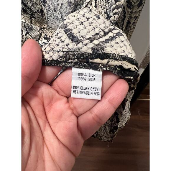 Vintage Surinam Silk Python Relaxed Button Down Blouse - Picture 8 of 10